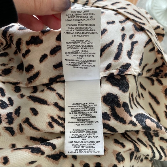 JOIE Janeil Ecru Leopard Print Lyocell Twill Sleeveless Midi Slip Dress EUC Sz 4 - Picture 10 of 11
